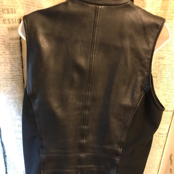 EUC-Margaret Godfrey Leather Vest-IX - Picture 2 of 2